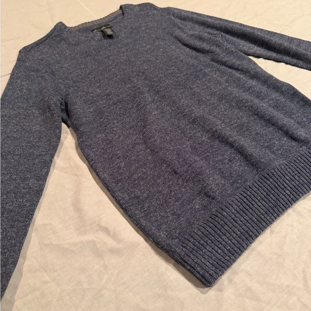 Vintage Eddie Bauer Blue Men's Sweater, Adult Medium, 100% Combed Cotton - Picture 2 of 7